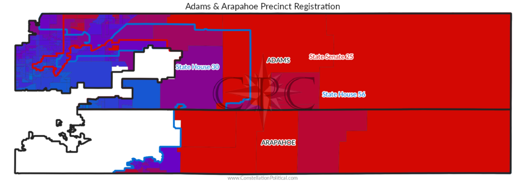 Adams and Arapahoe Precinct Registration balance